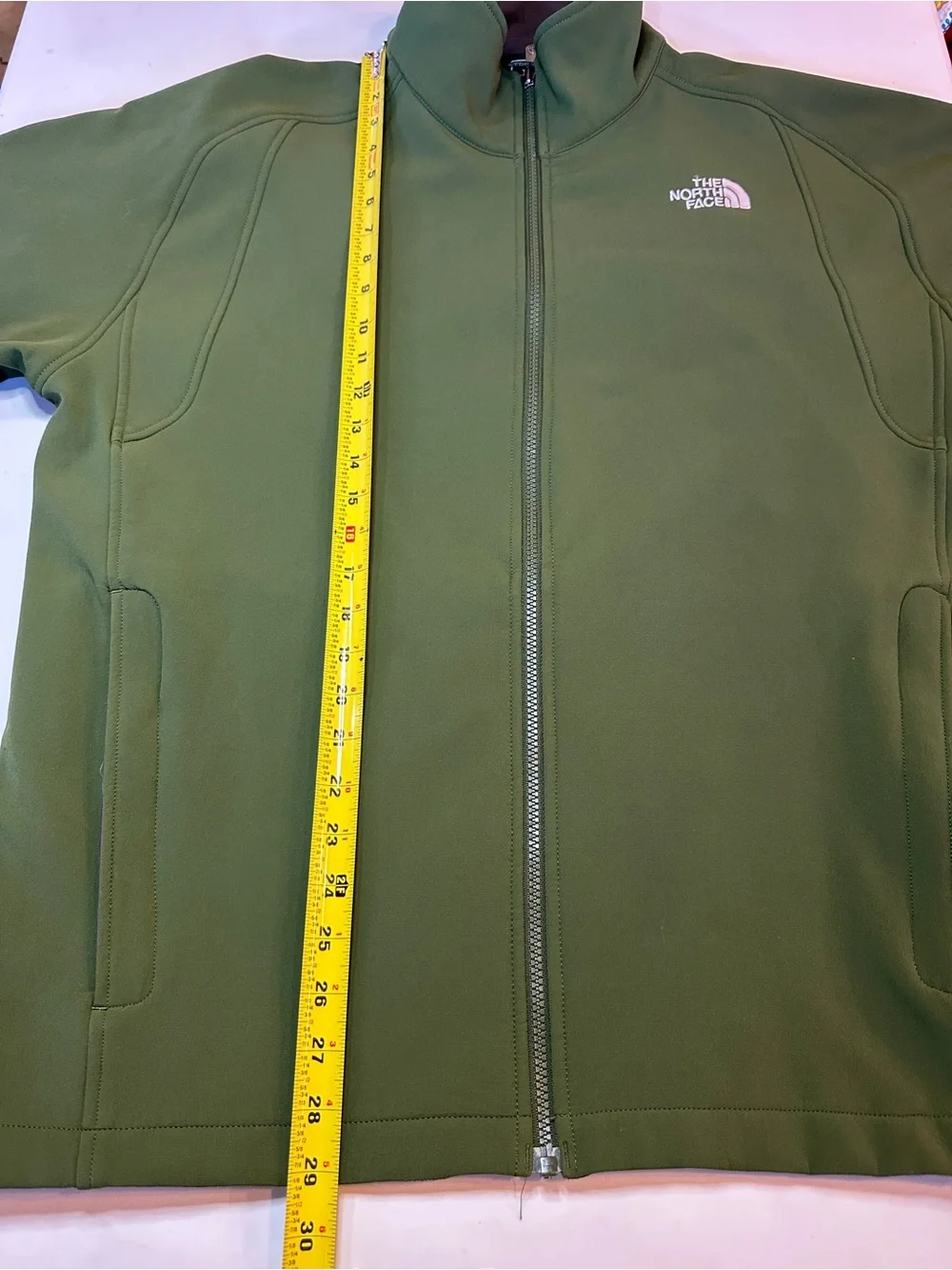 Green North Face Softshell Fall Jacket